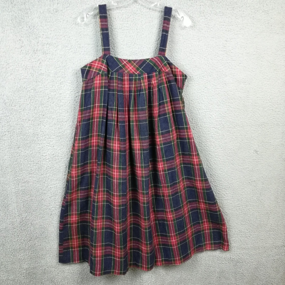 Womens Dress Sheath Wool Blend Red Blue Green Plaid Tartan Pleated Below Knee 13